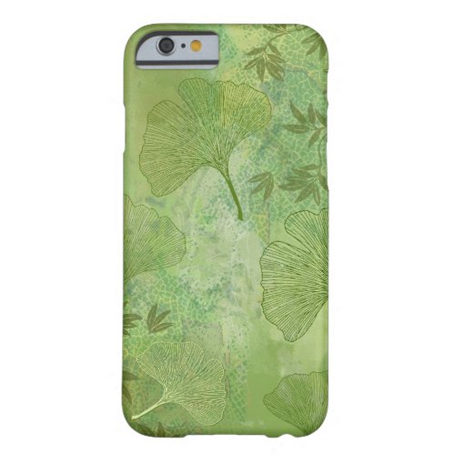 Ginkgo Leaves Foliage Overall Pattern Green Colors Barely There iPhone 6 Case