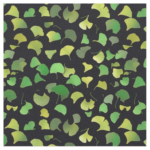 Ginkgo Leaves - Green Fabric
