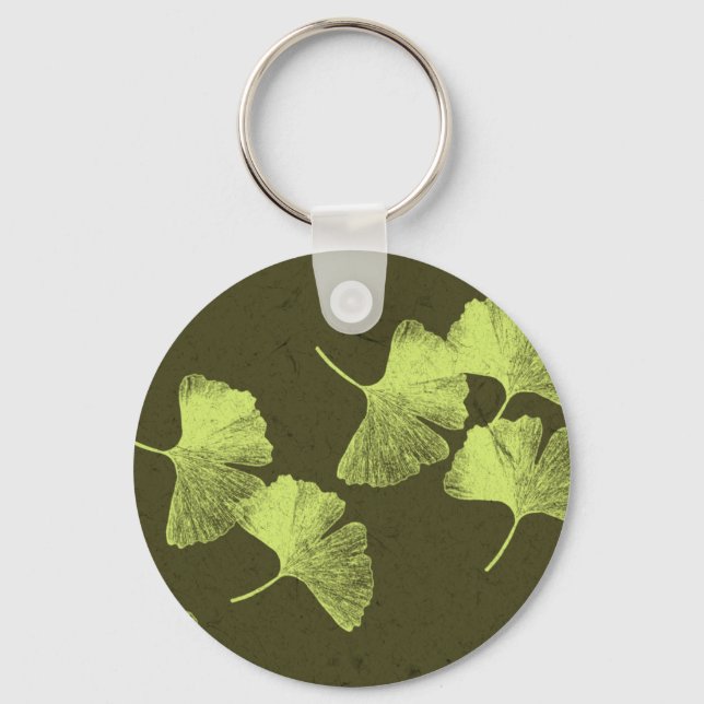 Ginkgo Leaves Keychain (Front)