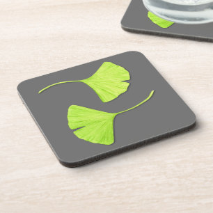 Ginkgo Leaves Plastic Coaster