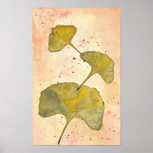 Ginkgo Leaves Poster