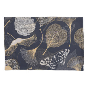 Ginkgo Leaves: Seamless Floral Elegance. Pillow Case