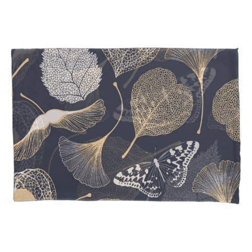 Ginkgo Leaves Seamless Floral Elegance Pillow Case