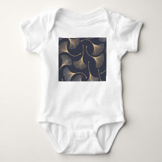 Ginkgo Leaves Seamless Floral Pattern Baby Bodysuit