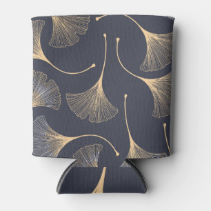 Ginkgo Leaves Seamless Floral Pattern Can Cooler