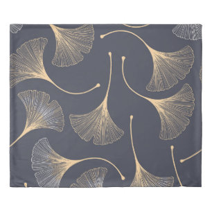 Ginkgo Leaves Seamless Floral Pattern Duvet Cover