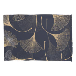 Ginkgo Leaves Seamless Floral Pattern Pillow Case