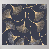 Ginkgo Leaves Seamless Floral Pattern