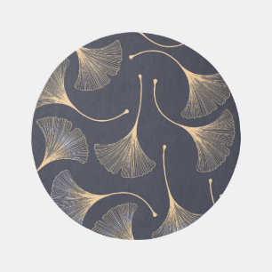 Ginkgo Leaves Seamless Floral Pattern Rug