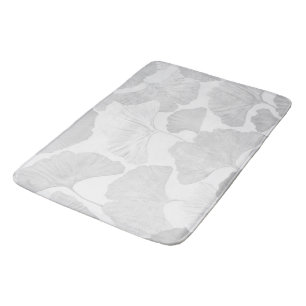 Ginkgo Leaves Soft Gray Dream 2 Bath Mat