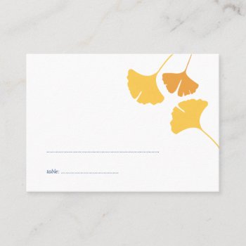 Ginkgo Leaves Wedding Escort Seating Place Card by FidesDesign at Zazzle