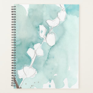 Ginkgo on Dusty Teal - White Planner
