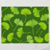 Ginkgo pattern on dark green (Back)