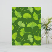 Ginkgo pattern on dark green (Standing Front)