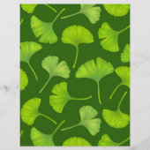 Ginkgo pattern on dark green (Front)
