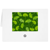 Ginkgo pattern on dark green cards (Back Horizontal)