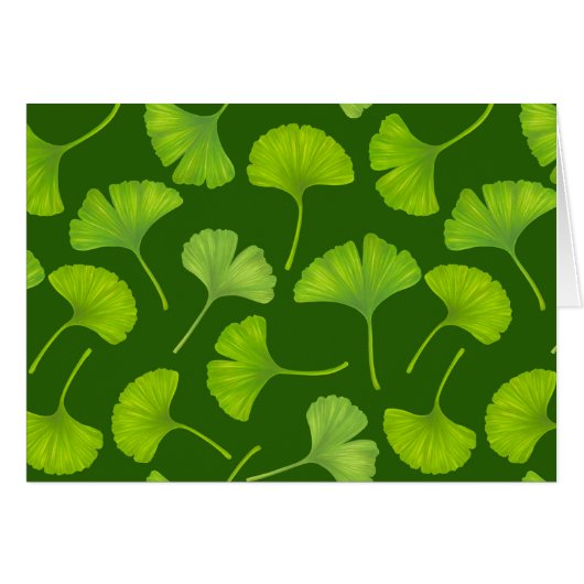 Ginkgo pattern on dark green cards (Front Horizontal)