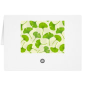 Ginkgo pattern on off white cards (Back Horizontal)