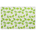 Ginkgo pattern on off white fabric