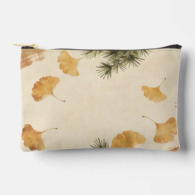 Ginkgo & Pine Needle Print Cut Sew Bag (Front)