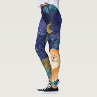 GINKGO red chow celestial ocean leggings
