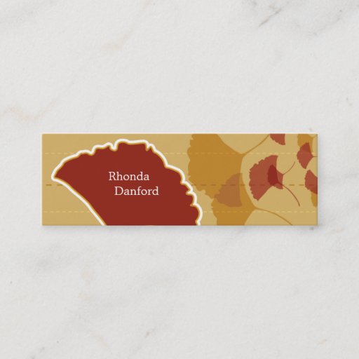 Customizable Ginkgo Skinny Profile Card Business Card Template