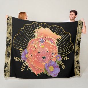 GINKGO SPIRIT Chow Fleece Blanket