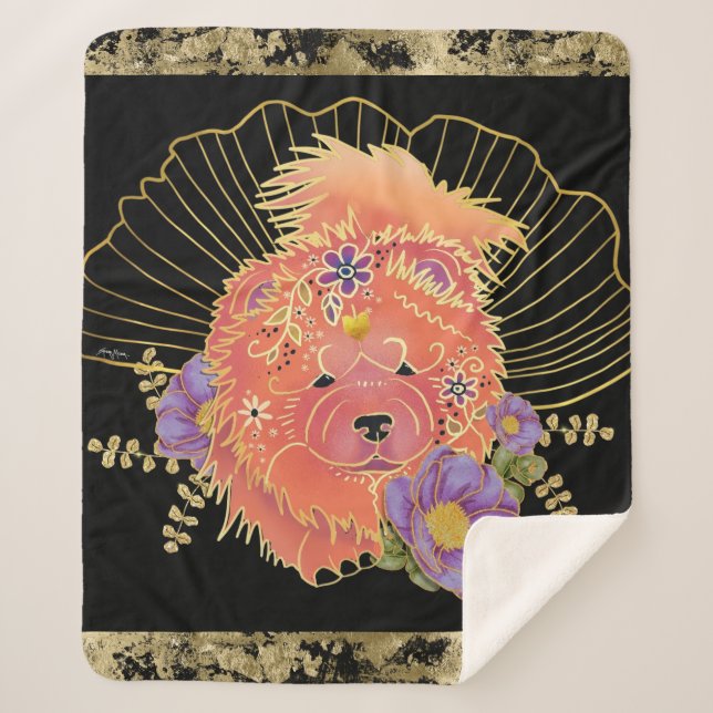 GINKGO SPIRIT  Chow Sherpa Blanket (Front)