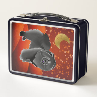 GINKGO the black chow -Metal lunch box