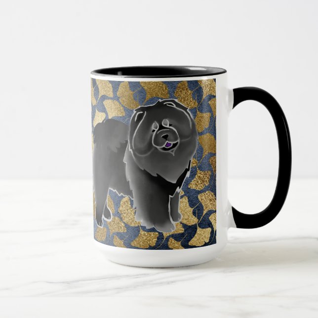 GINKGO the black  chow Mug (Right)