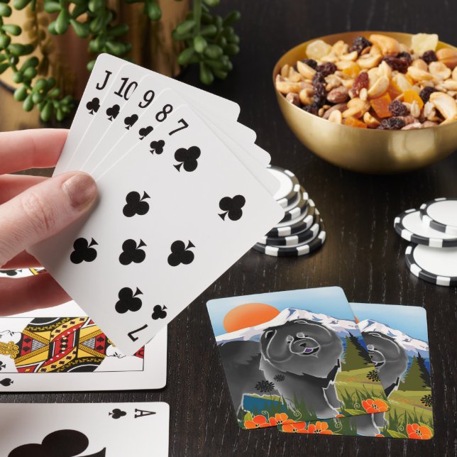 GINKGO the Chow by Mt. Hood BLACK Playing Cards (In Situ)