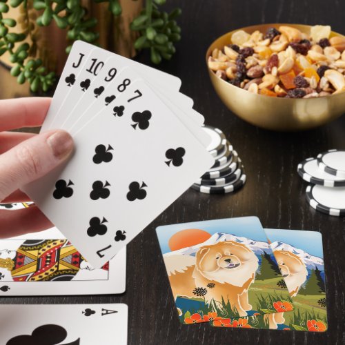 GINKGO the Chow by Mt Hood  RED Poker Cards