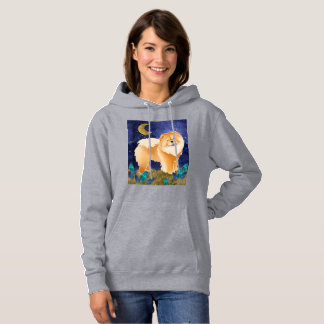 GINKGO the Chow   - Red- Hooded sweatshirt