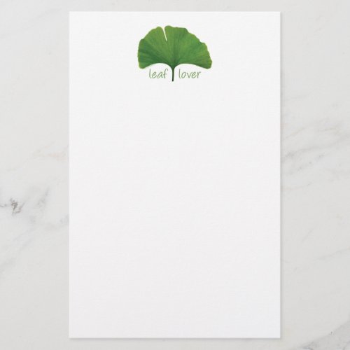 Ginkgo Tree Leaf Stationery