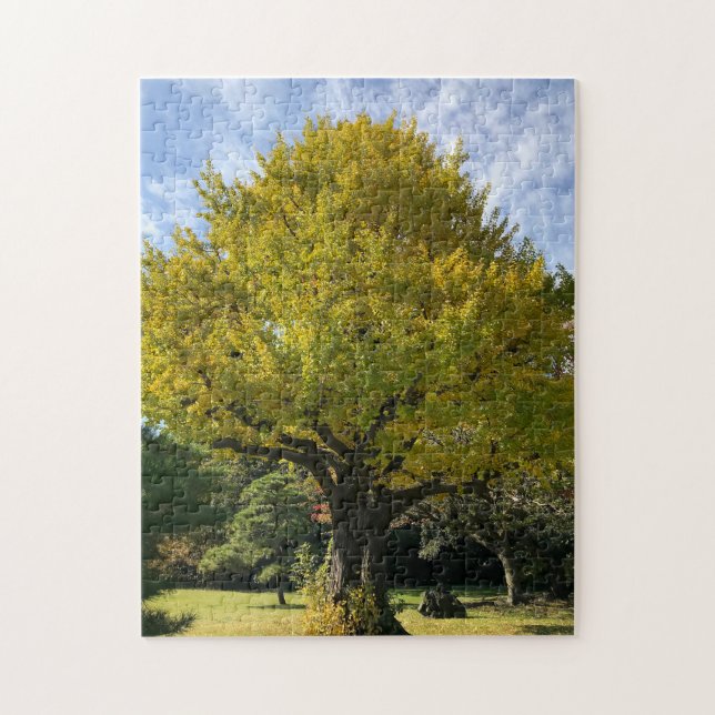 Ginkgo Tree of Golden Yellow Jigsaw Puzzle (Vertical)