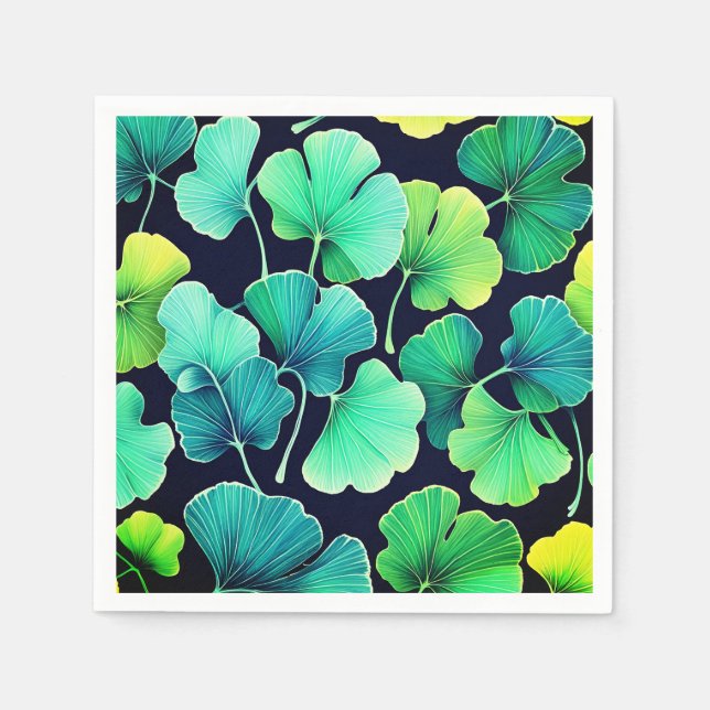 Ginko biloba leaves  napkins (Front)