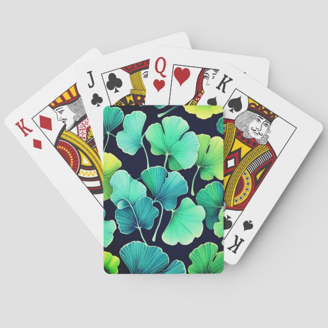 Ginko biloba leaves  poker cards (Back)
