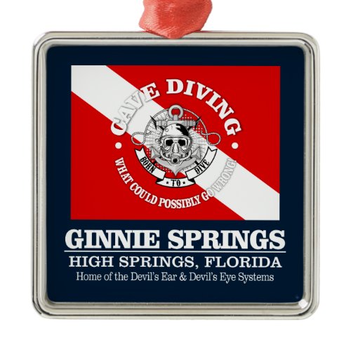 Ginnie Springs (best caves) Metal Ornament