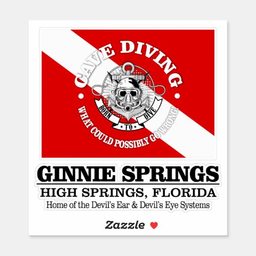 Ginnie Springs best caves Sticker