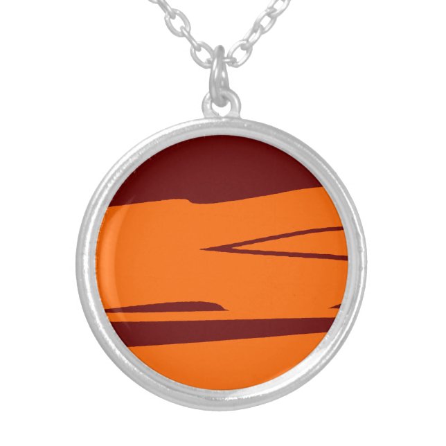 Ginny Autumn Embers Silver Plated Necklace (Front)