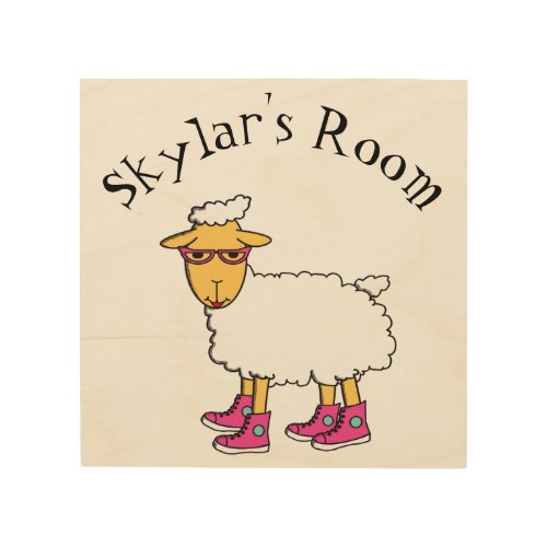 Ginny the sheep kids room sign