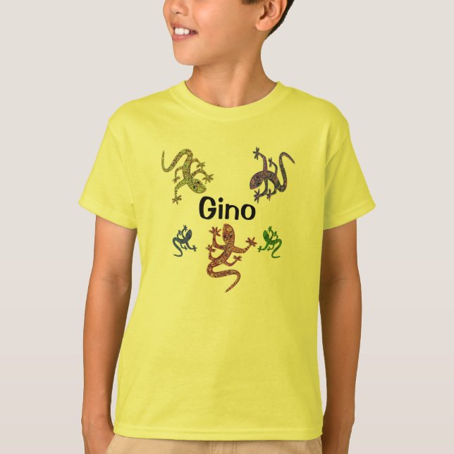 Gino Salamander Kids' T-Shirt - 2 Sided Design (Front)