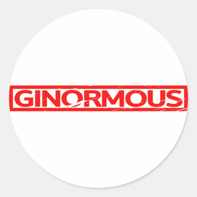 Ginormous Stamp Classic Round Sticker (Front)