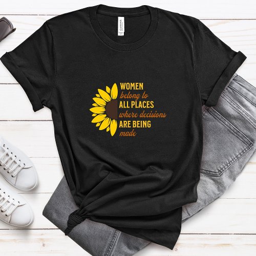 Ginsburg Ruth Bader RGB Sunflower Equality  T_Shirt
