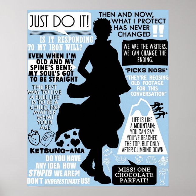 Gintama Sakata Gintoki Quotes Poster (Front)