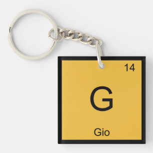 Gio Name Chemistry Element Periodic Table Keychain