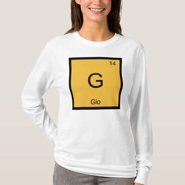 Gio Name Chemistry Element Periodic Table T-Shirt (Front)
