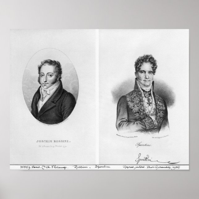 Gioacchino Rossini Gaspare engraved by Poster (Front)