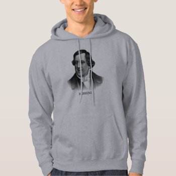 Gioachino Rossini  Black Hoodie by historicimage at Zazzle