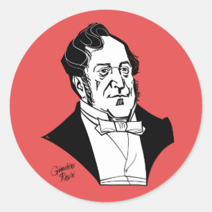 Gioachino Rossini Classic Round Sticker